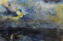 16. Möven am Nordseestrand (1990), 50×64, Aquarell