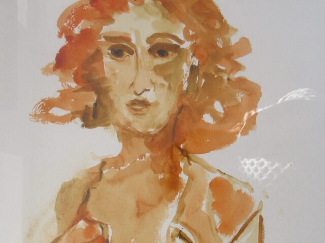 140. Junge Frau (2023), 48×36, Aquarell