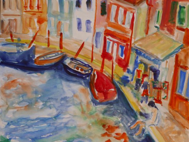 154. Burano – Venedig (2023), 50×64, Aquarell/Gouache