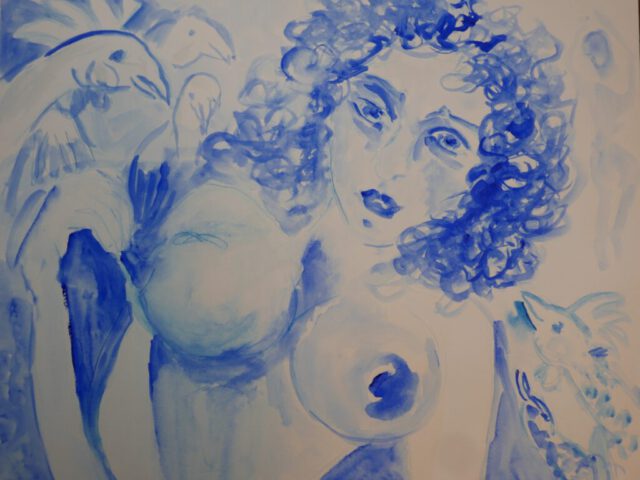 175. Traumfrau (2025), 50×64, Aquarell