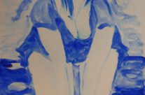 178. Het Meisje ant water (2025), 50×64, Aquarell