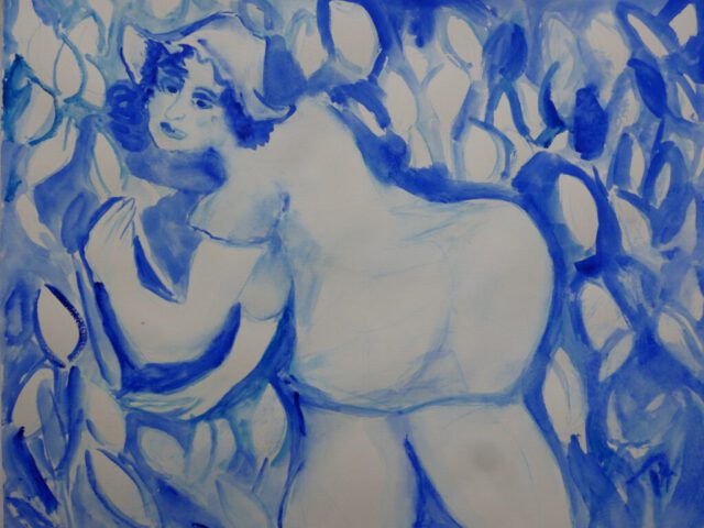 180. Tulpenlieschen (2025), 50×64, Aquarell