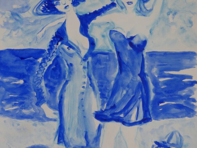 179. auf nach Sylt (2025), 50×64, Aquarell