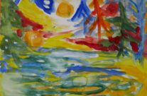 183. Der Kareno-Tag (1) – H. Hesse (2025), 50×64, Aquarell
