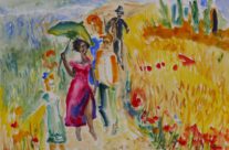 184. Der Kareno-Tag (2) – H. Hesse (2025), 50×64, Aquarell