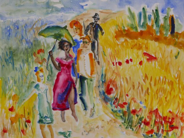 184. Der Kareno-Tag (2) – H. Hesse (2025), 50×64, Aquarell