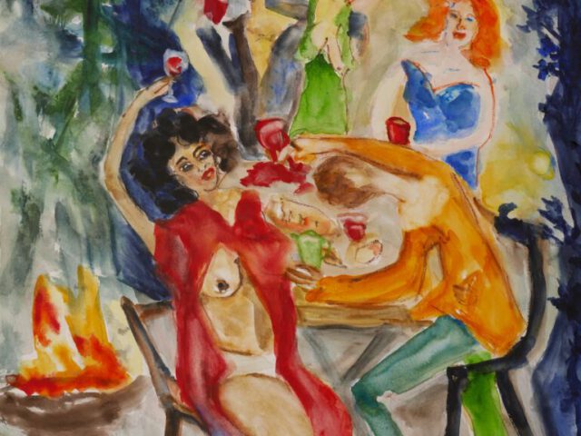 185. Der Kareno-Tag (3) – H. Hesse (2025), 50×64, Aquarell