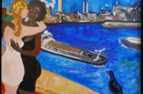 168. Am Rheinbogen bei Uerdingen (2024), 80×100, Öl auf Leinwand