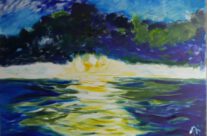 190. Naturschauspiel (2025), 100×70, Öl auf Leinwand